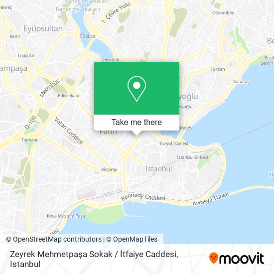 Zeyrek Mehmetpaşa Sokak / İtfaiye Caddesi map