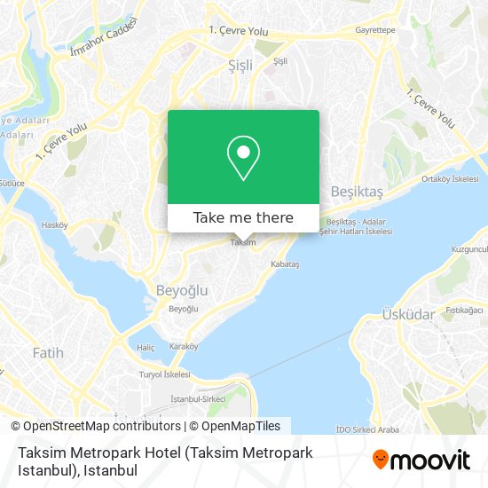 Taksim Metropark Hotel (Taksim Metropark Istanbul) map