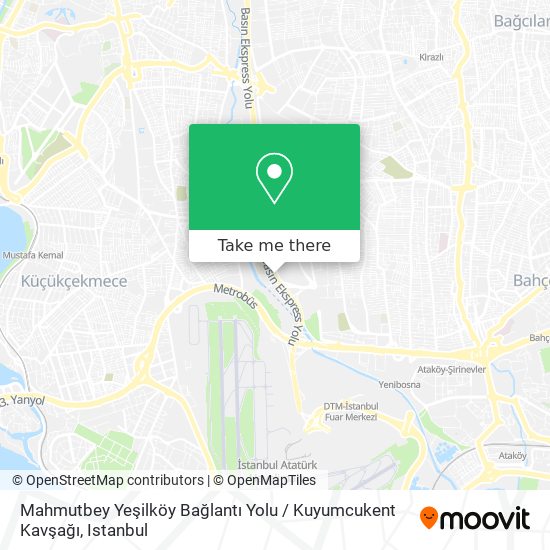 Mahmutbey Yeşilköy Bağlantı Yolu / Kuyumcukent Kavşağı map