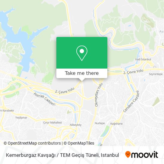 Kemerburgaz Kavşağı / TEM Geçiş Tüneli map