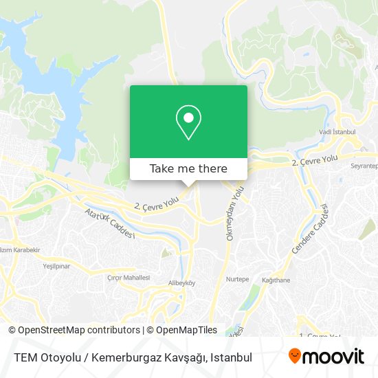 TEM Otoyolu / Kemerburgaz Kavşağı map