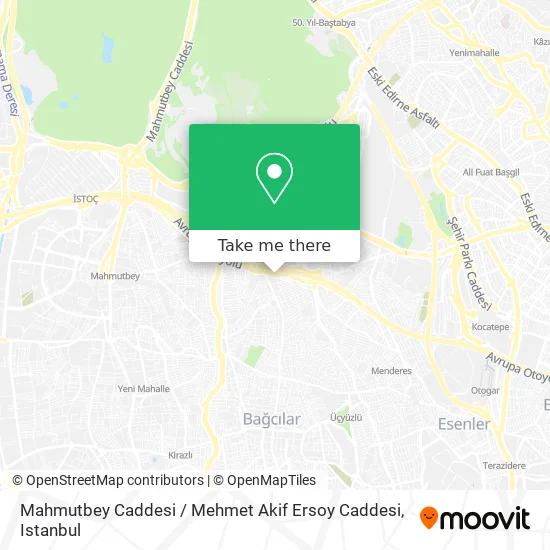 Mahmutbey Caddesi / Mehmet Akif Ersoy Caddesi map