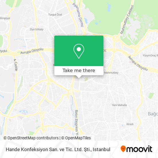 Hande Konfeksiyon San. ve Tic. Ltd. Şti. map