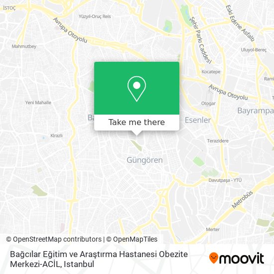 Bağcılar Eğitim ve Araştırma Hastanesi Obezite Merkezi-ACİL map