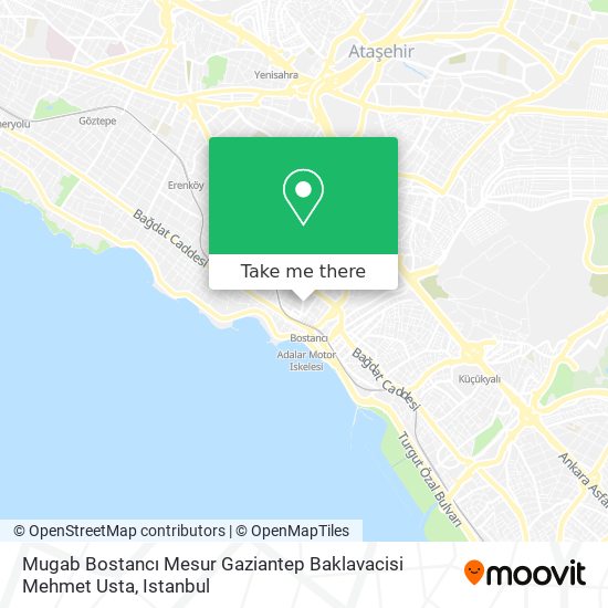 Mugab Bostancı Mesur Gaziantep Baklavacisi Mehmet Usta map