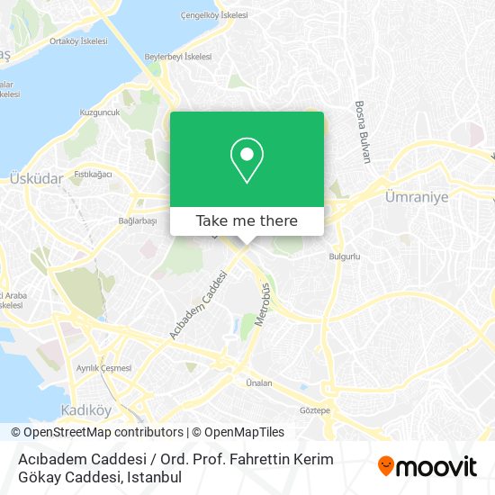 Acıbadem Caddesi / Ord. Prof. Fahrettin Kerim Gökay Caddesi map