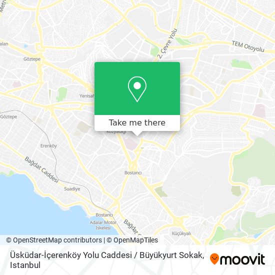 Üsküdar-İçerenköy Yolu Caddesi / Büyükyurt Sokak map