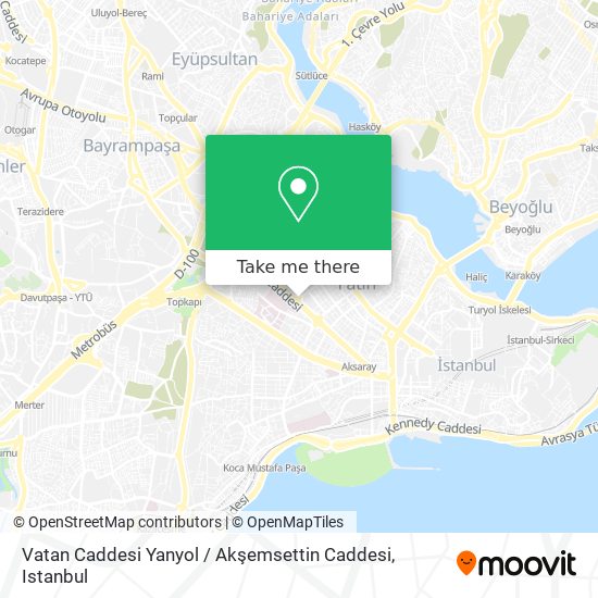 Vatan Caddesi Yanyol / Akşemsettin Caddesi map