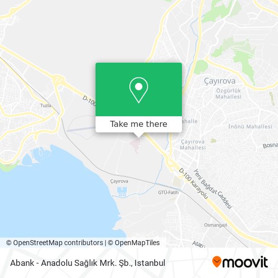 Abank - Anadolu Sağlık Mrk. Şb. map