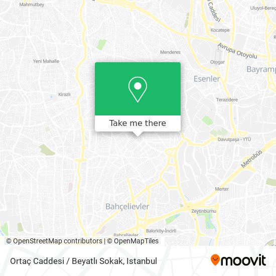 Ortaç Caddesi / Beyatlı Sokak map