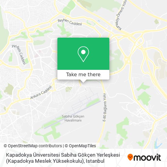 Kapadokya Üniversitesi Sabiha Gökçen Yerleşkesi (Kapadokya Meslek Yüksekokulu) map