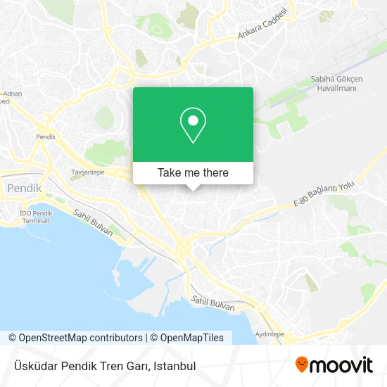 Üsküdar Pendik Tren Garı map
