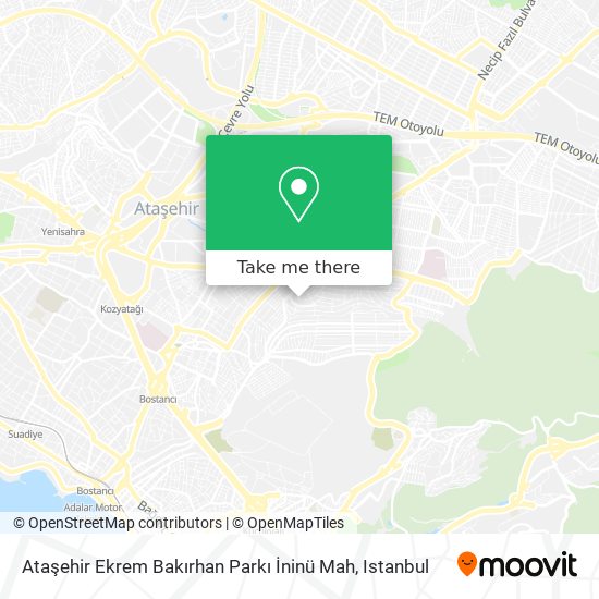 Ataşehir Ekrem Bakırhan  Parkı İninü Mah map