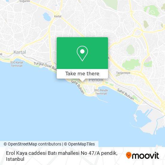 Erol Kaya caddesi Batı mahallesi No 47 / A pendik map