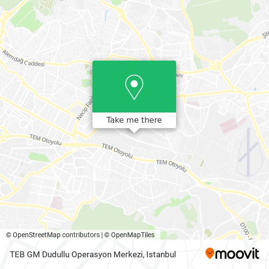 TEB GM Dudullu Operasyon Merkezi map