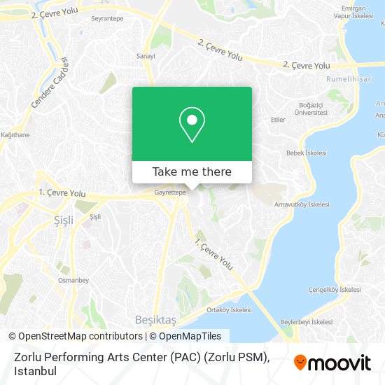 Zorlu Performing Arts Center (PAC) (Zorlu PSM) map