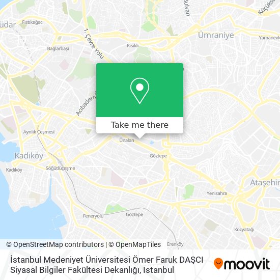 İstanbul Medeniyet Üniversitesi Ömer Faruk DAŞCI Siyasal Bilgiler Fakültesi Dekanlığı map