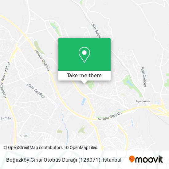 Boğazköy Girişi Otobüs Durağı (128071) map