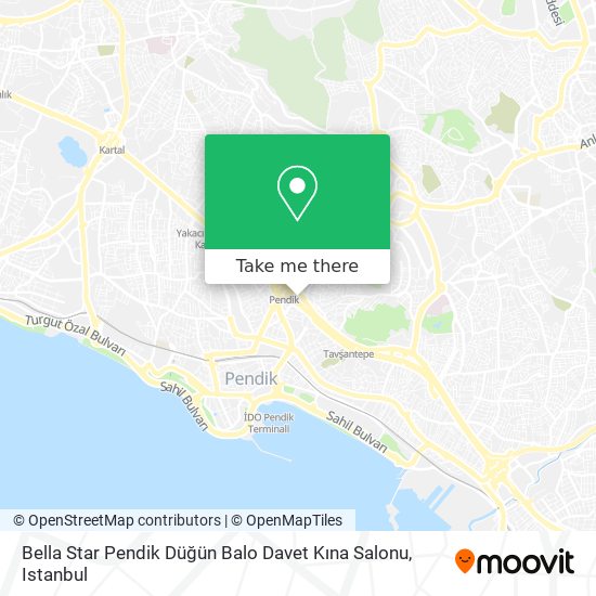 Bella Star Pendik Düğün Balo Davet Kına Salonu map