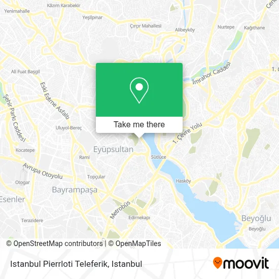 Istanbul Pierrloti Teleferik map