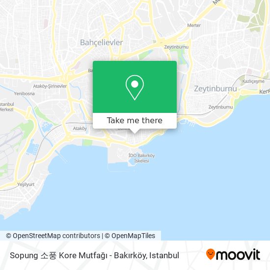 Sopung 소풍 Kore Mutfağı - Bakırköy map