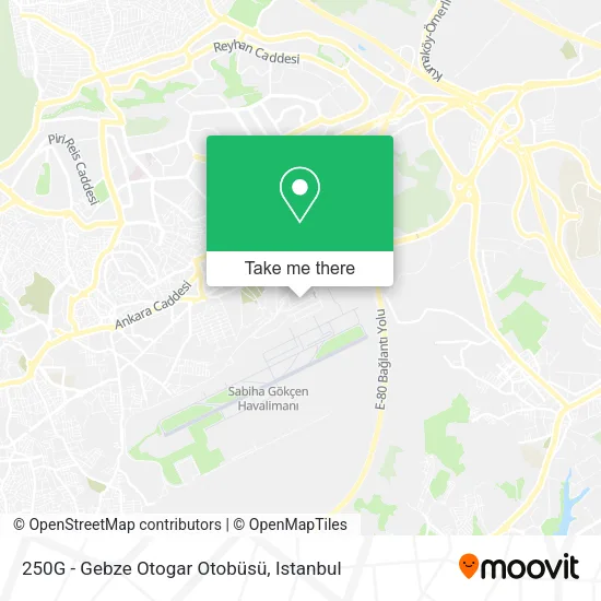 250G - Gebze Otogar Otobüsü map