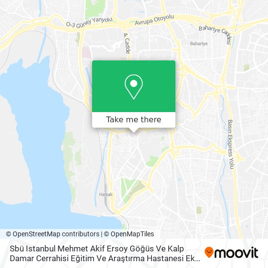 Sbü Istanbul Mehmet Akif Ersoy Göğüs Ve Kalp Damar Cerrahisi Eğitim Ve Araştırma Hastanesi Ek Bina map