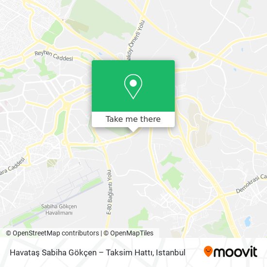 Havataş Sabiha Gökçen – Taksim Hattı map
