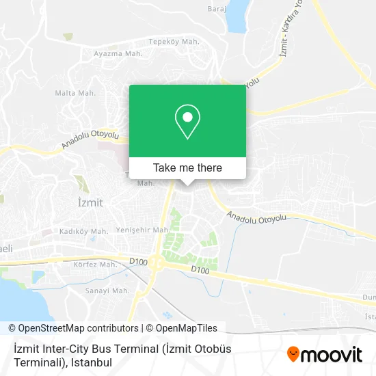 İzmit Inter-City Bus Terminal (İzmit Otobüs Terminali) map