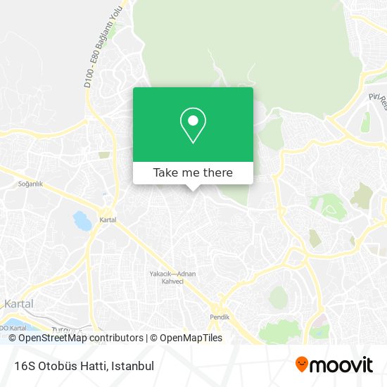 16S Otobüs Hatti map