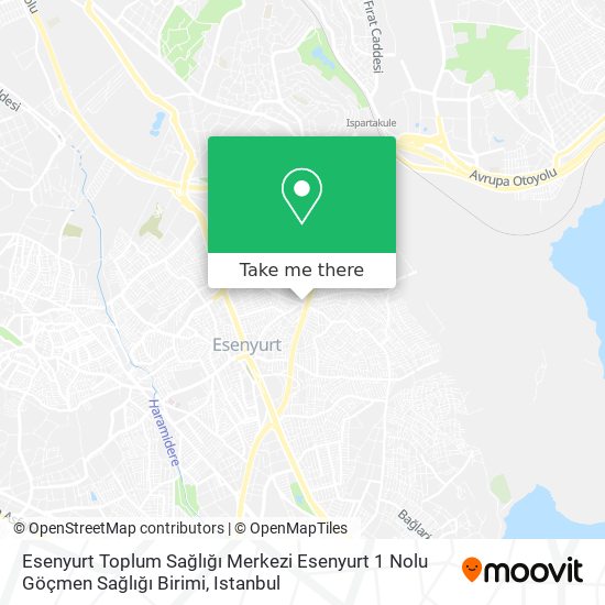 Esenyurt Toplum Sağlığı Merkezi Esenyurt 1 Nolu Göçmen Sağlığı Birimi map