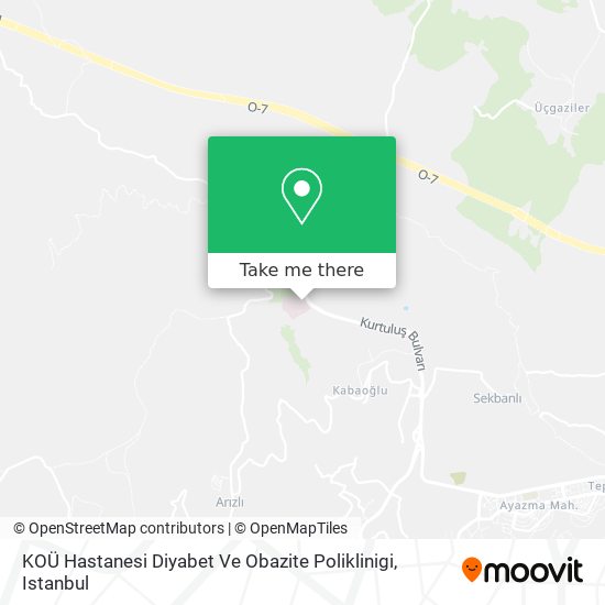 KOÜ Hastanesi Diyabet Ve Obazite Poliklinigi map