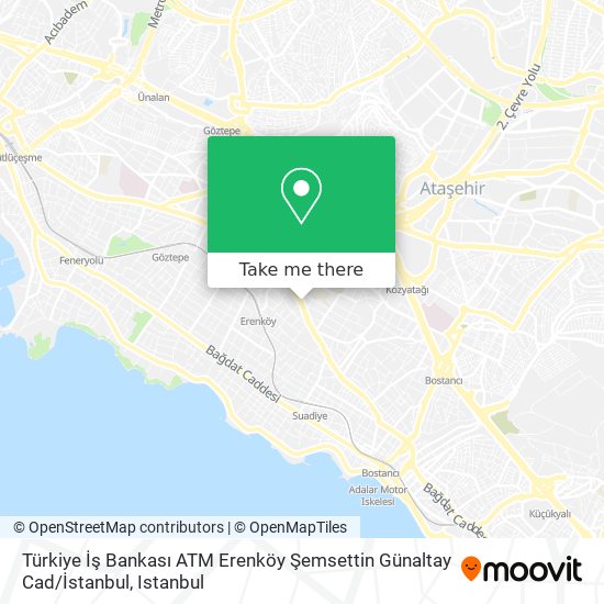 Türkiye İş Bankası ATM Erenköy  Şemsettin Günaltay Cad / İstanbul map