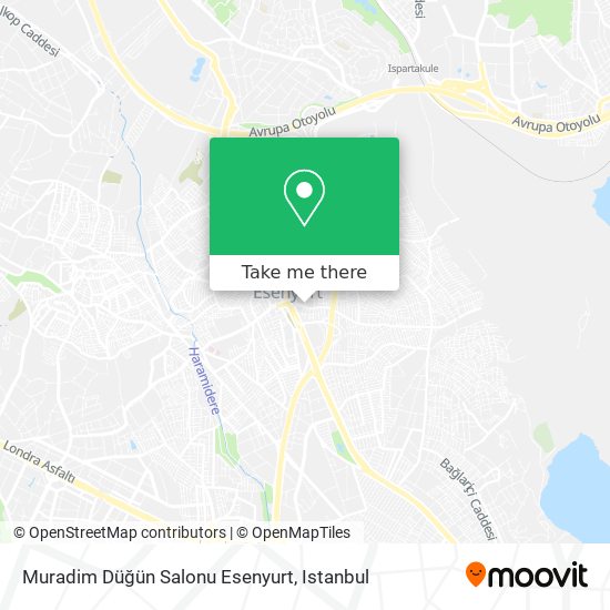 Muradim Düğün Salonu Esenyurt map
