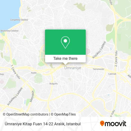 Ümraniye Kitap Fuarı 14-22 Aralık map