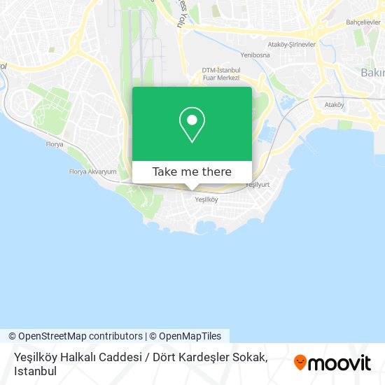 Yeşilköy Halkalı Caddesi / Dört Kardeşler Sokak map