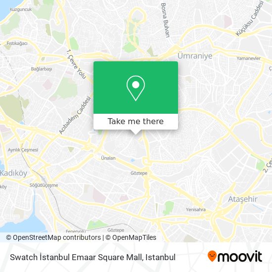 Swatch İstanbul Emaar Square Mall map