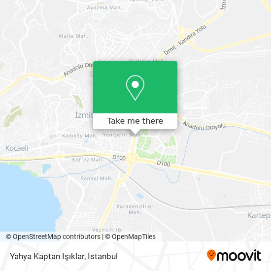 Yahya Kaptan Işıklar map