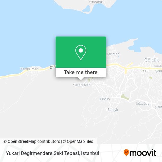Yukari Degirmendere Seki Tepesi map