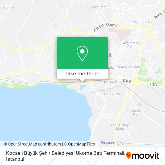 Kocaeli Büyük Şehir Belediyesi Ukome Batı Terminali map