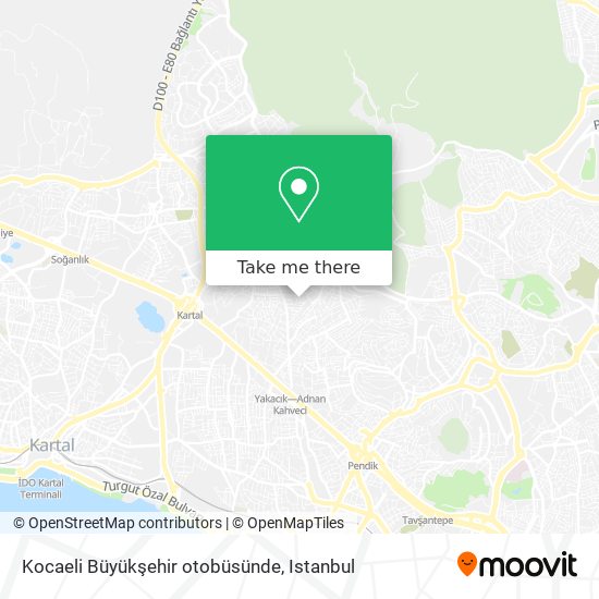 Kocaeli Büyükşehir otobüsünde map