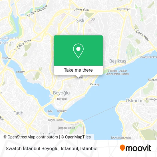 Swatch İstanbul Beyoglu, Istanbul map