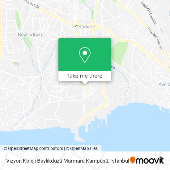 Vizyon Koleji Beylikdüzü Marmara Kampüsü map