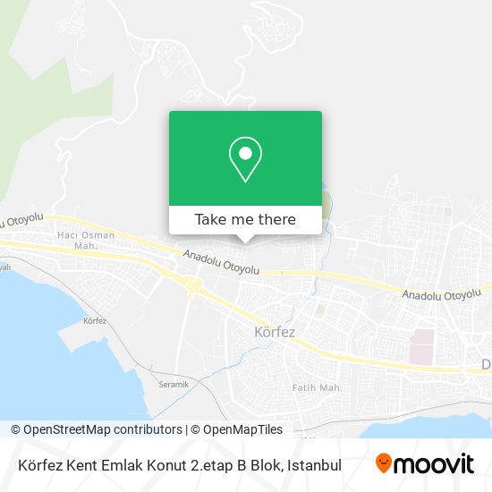 Körfez Kent Emlak Konut 2.etap B Blok map