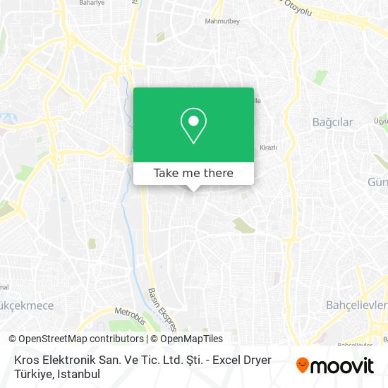 Kros Elektronik San. Ve Tic. Ltd. Şti. - Excel Dryer Türkiye map