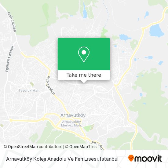 Arnavutköy Koleji Anadolu Ve Fen Lisesi map