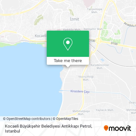 Kocaeli Büyükşehir Belediyesi Antikkapı Petrol map