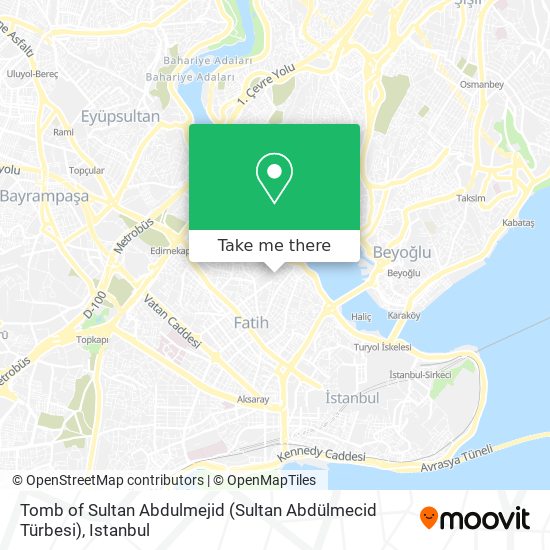 Tomb of Sultan Abdulmejid (Sultan Abdülmecid Türbesi) map