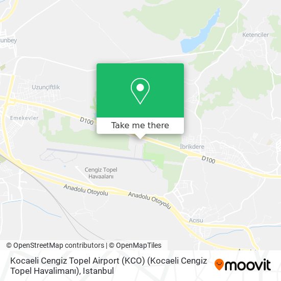 Kocaeli Cengiz Topel Airport (KCO) (Kocaeli Cengiz Topel Havalimanı) map