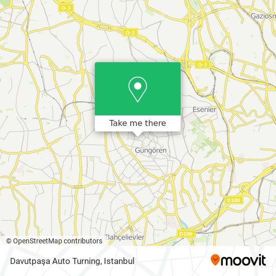 Davutpaşa Auto Turning map